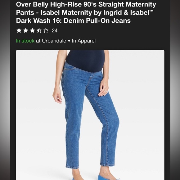 Isabel Maternity by Ingrid & Isabel Denim - Isabel 90’s Straight Maternity Jeans